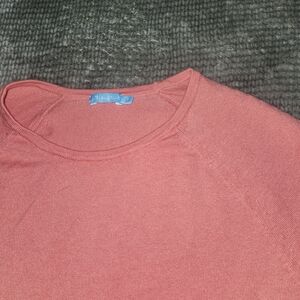 J. Mclaughlin Longsleeve Coral Sweater Sz Small Decorative Buttons Soft Knit,